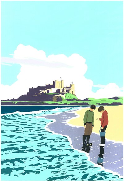 BRS0045 Bamburgh Castle PLMOB Y