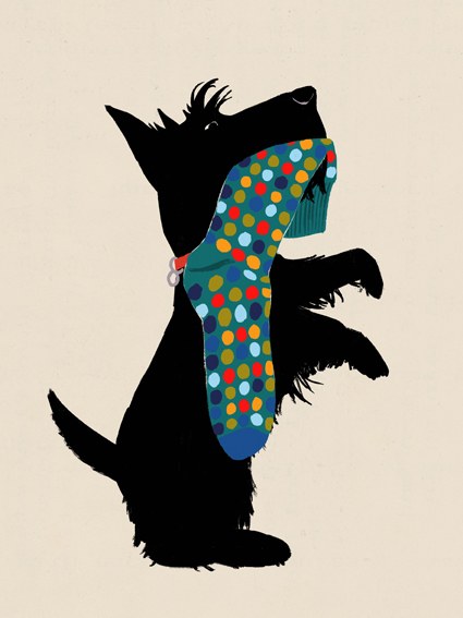 PTH0452 Scottie With Sock PLBK