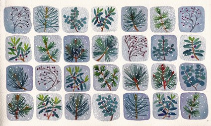 WIN0296 Winter greens with snow
