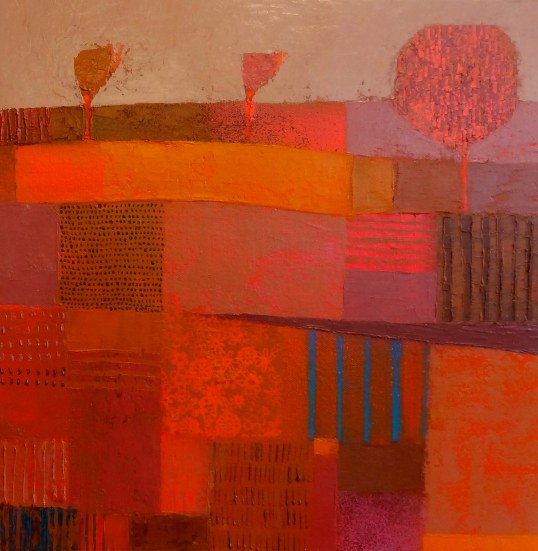 EBR0069pink tree.oil.40x40cm