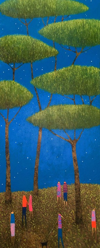 EBR0233 looking at stars.acrylic on wood.40x90cm1