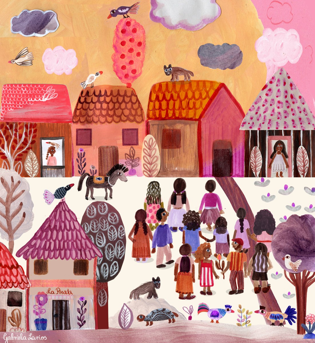 Gabriela Larios GLA 0255 Village Life