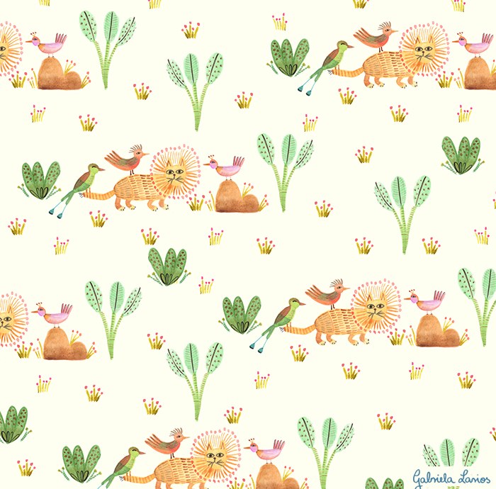 GLA000101 Wild cat and Birds TFHRA
