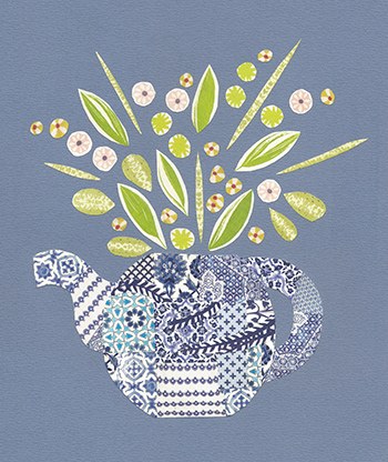 JRB0141 blue and white teapot PLMOB Y