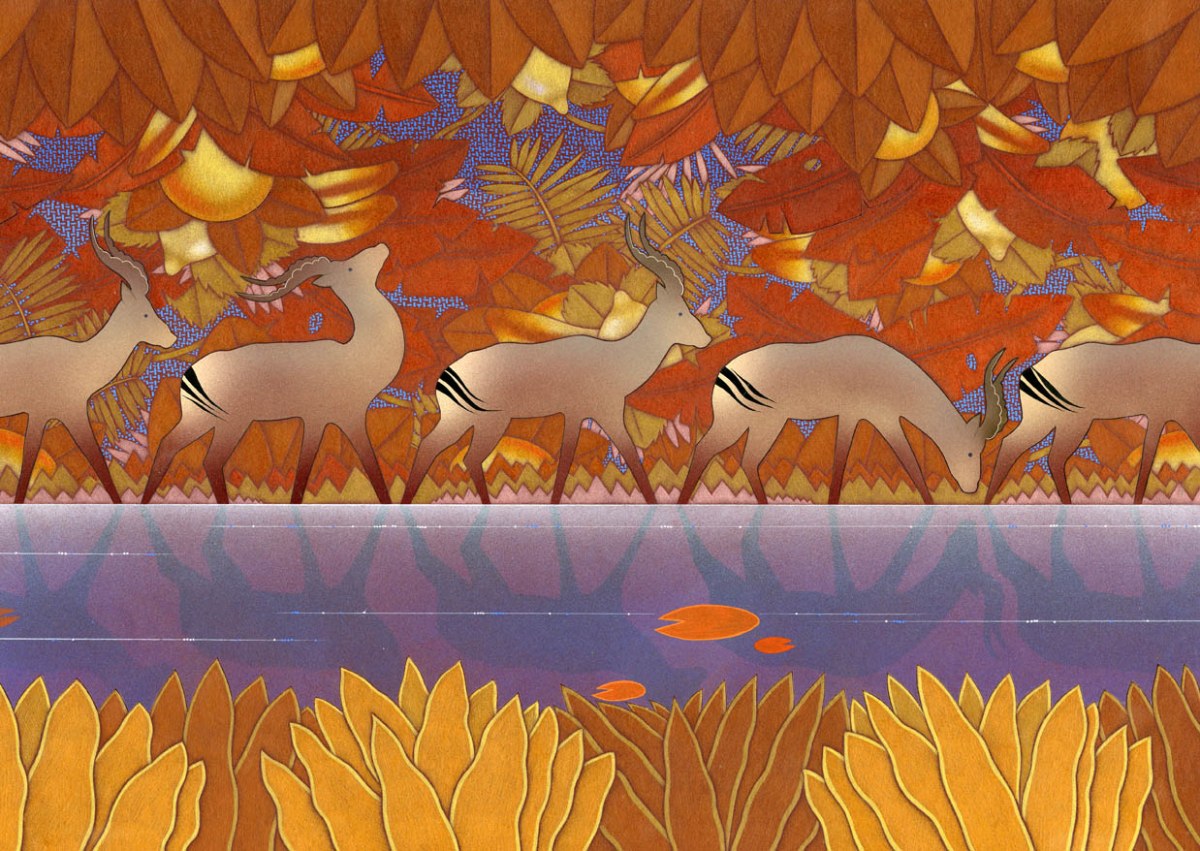 AR JTW0028 Deers in Autumn Y