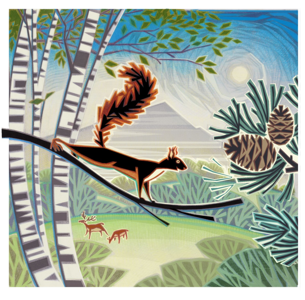 JTW0080 perky squirrel PLG artists cards Y