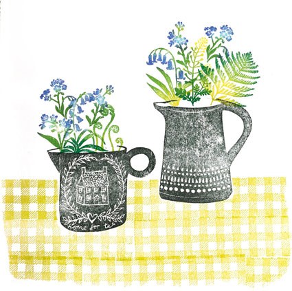 NUS0070 Jugs and spring flowers