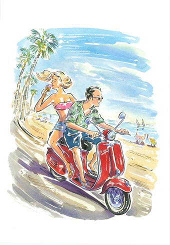 AR PCX0175 Vespa couple