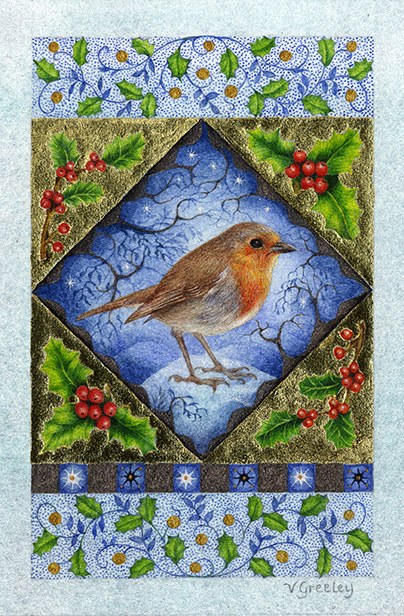 Valerie Greeley VG1018 PGmistletoe robin illumination