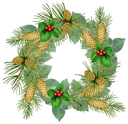 VG0726 pine wreath PLX