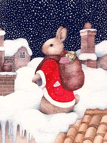 VG998 rabbit santa