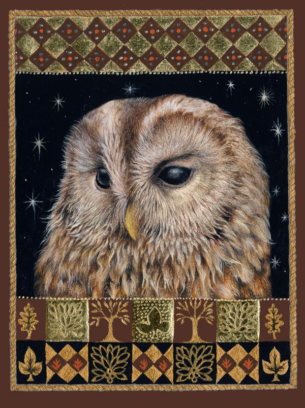 VG0980 Tawny Owl gilded TFHRA