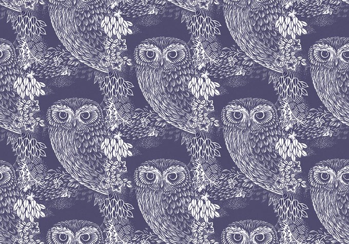 VG992 TFHRA Wood engraving owl wrap