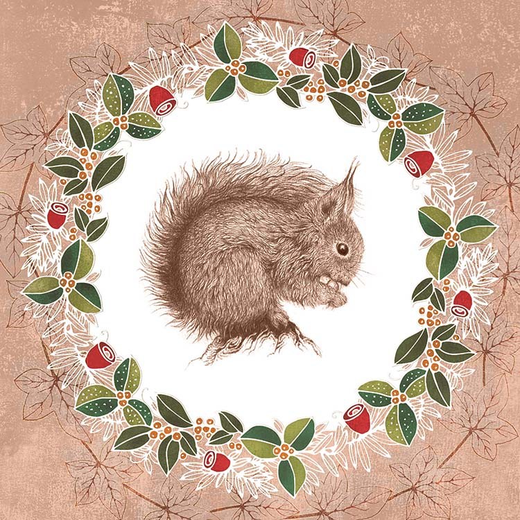 VG1087 TFHRA red squirrel wreath