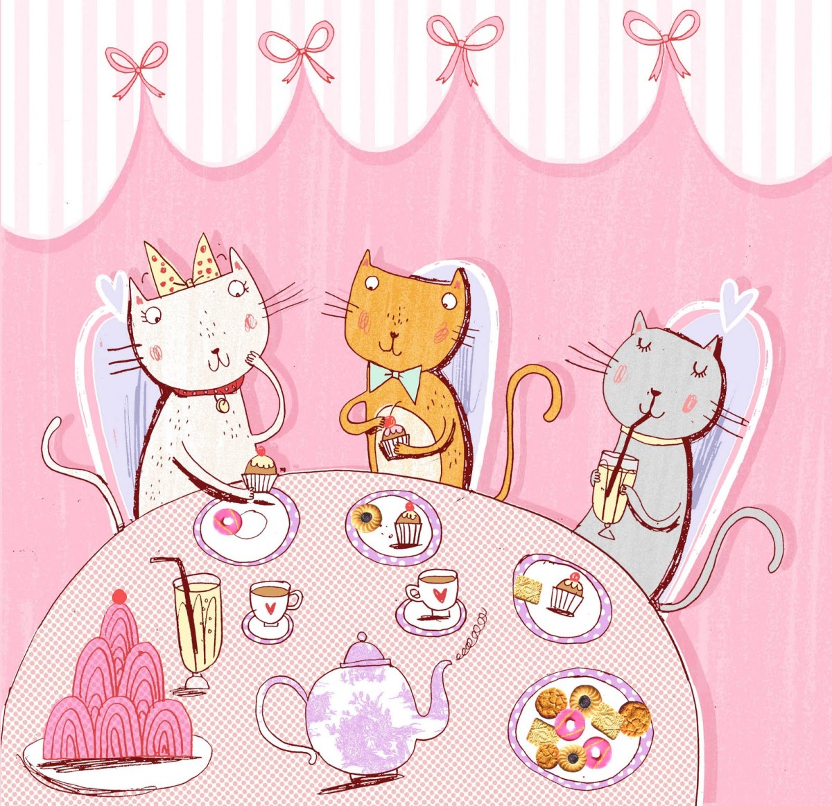AR ATS0072GlamouCatTeaParty PLGWW