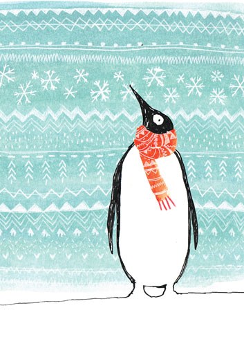 LMK0082penguinorangescarfTFHRA Y