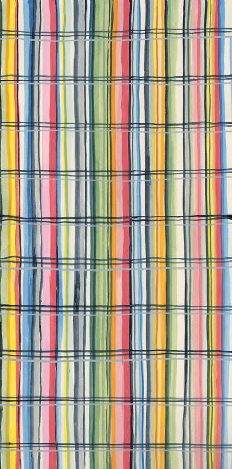 Sarah Campbell SCD0285 flower patch stripe
