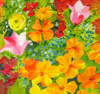 SCD0090 spring flowers, inks on paperJPG