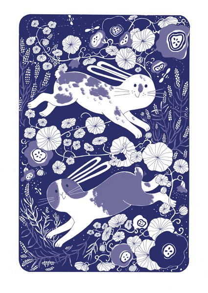 Kristyna Litten AR KRL0200 Rabbits dark Dappled & Dutch