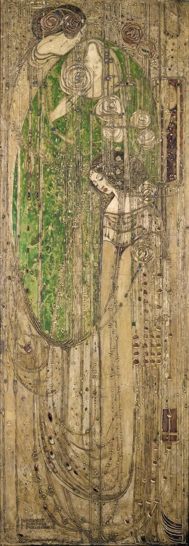 GLM E.2001.6. Gesso Panel Margaret Macdonald Willow tearooms