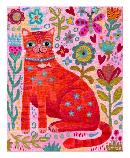 Suzy Taylor SZT0719 Folkart cat