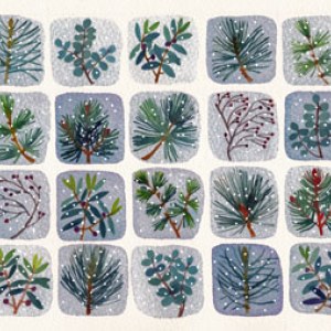 WIN0296 Winter greens with snow
