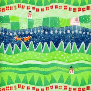 AP DMY0018 Green Christmas pattern