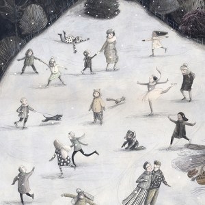 AP DMY0019 Iceskaters (B:W)