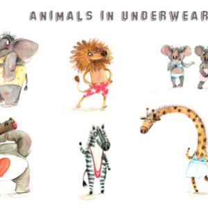 ELX0002 Animals in Underwear