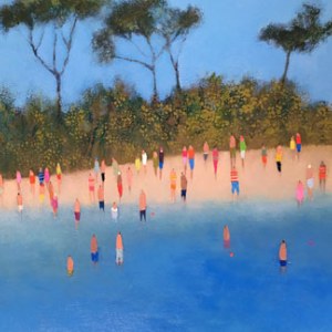 EBR0229 beach study 2.acrylic on wood.30x30cm PLPRWWXUSA