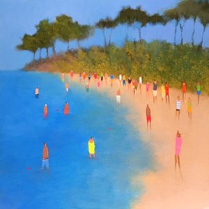 EBR0230 beach study1..acrylic on wood.30x30cm PLPRWWXUSA