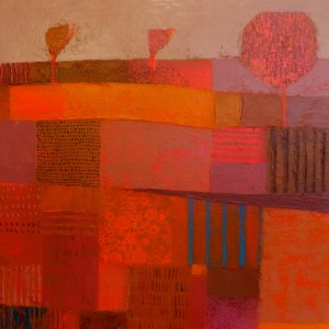 EBR0069pink tree.oil.40x40cm