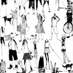 EBR0257 do you do tea.pen and ink.20x29cm