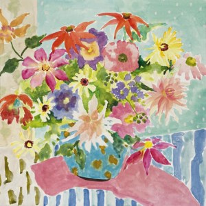 EBU0090 Dahlias from my Garden Print 40cm x 40cm 400dpi copy