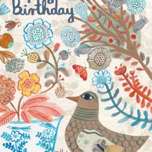 GLA0003 Bird and Floral Pot PD