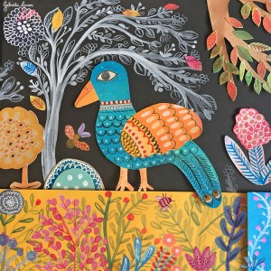 GLA0131 Folk Bird Under Tree TFHRA
