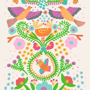 GLA000107 Folk Doves PL