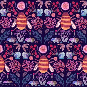 GLA0133 Botanics and Insects pattern TFHRA