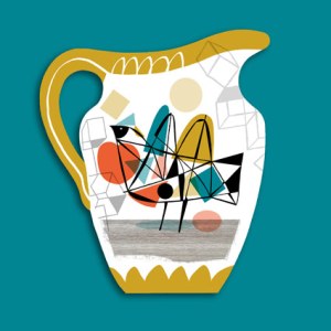 GILLIAN MARTIN GMA0265 VASE  BRIGHT BIRD