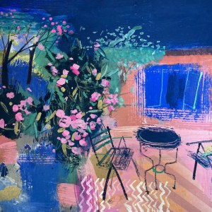 JANE ASKEY ASK0943 OleanderAndBlueShutters