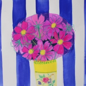 ASK0213TFHRAFrenchStripesandPinkCosmos Y