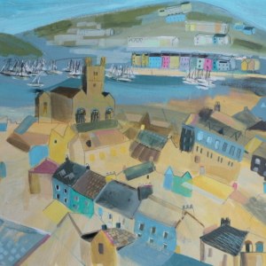 ASK0641PaintedHousesOfDartmouthAndKingswear PLPR PLGUK Y