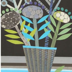 JRB0035blue vase Y