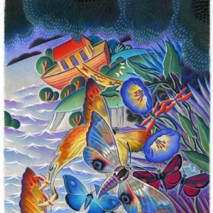 AR JTW0014 Noah's Ark and butterflies