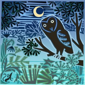 JTW0013 minimal animal   owlPLTAB PLGartistscards PLCAL