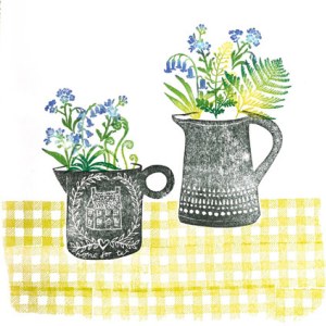 NUS0070 Jugs and spring flowers