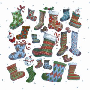PAT0359 Xmas stockings white background