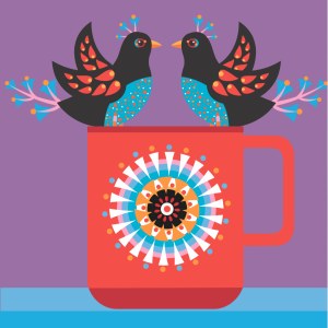 PATTERNISTAS SZC0064 LOVEBIRDMUG