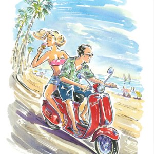 AR PCX0175 Vespa couple