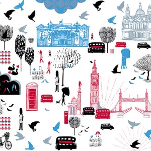 TFL0253 red white blue London  Y PLGWW
